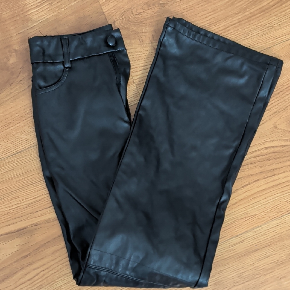 Black Faux Leather Pants